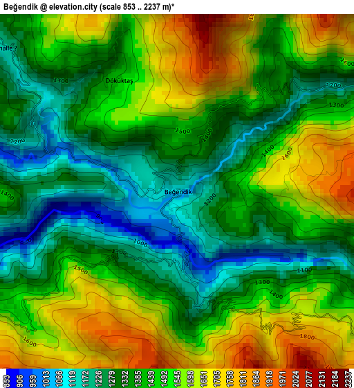 Beğendik elevation map