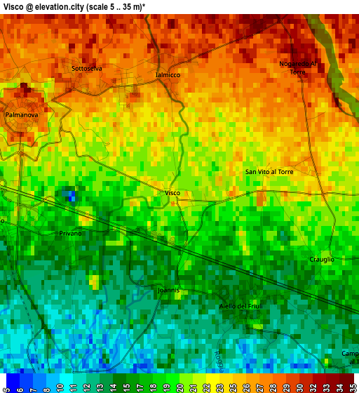 Visco elevation map