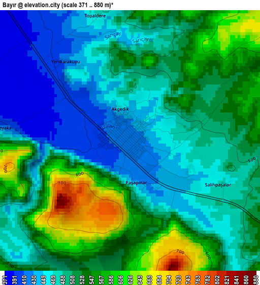 Bayır elevation map