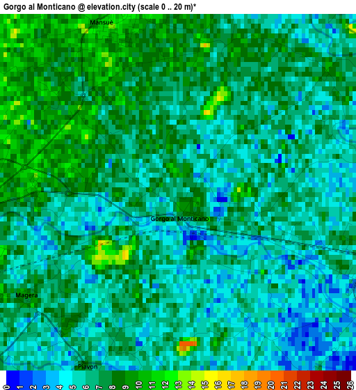 Gorgo al Monticano elevation map