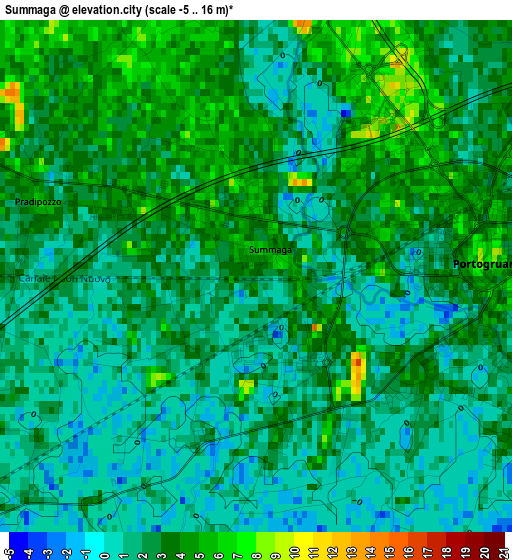 Summaga elevation map