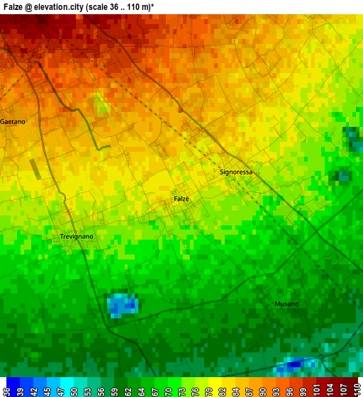 Falze elevation map