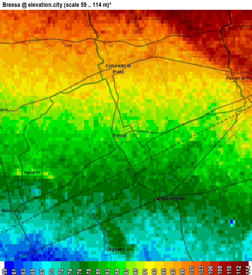 Bressa elevation map