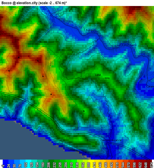 Bocco elevation map