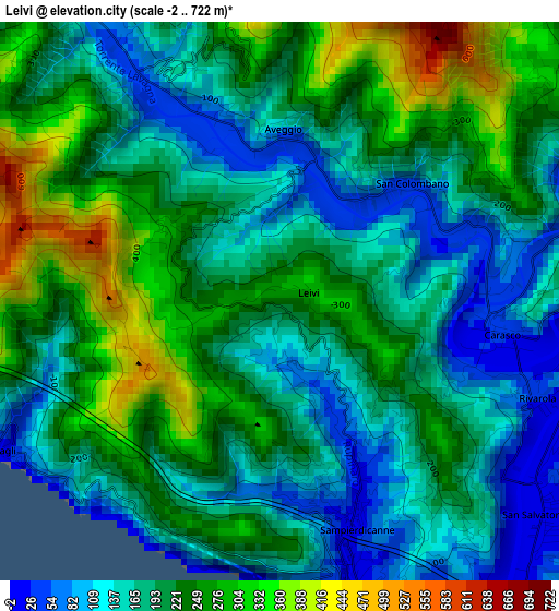 Leivi elevation map