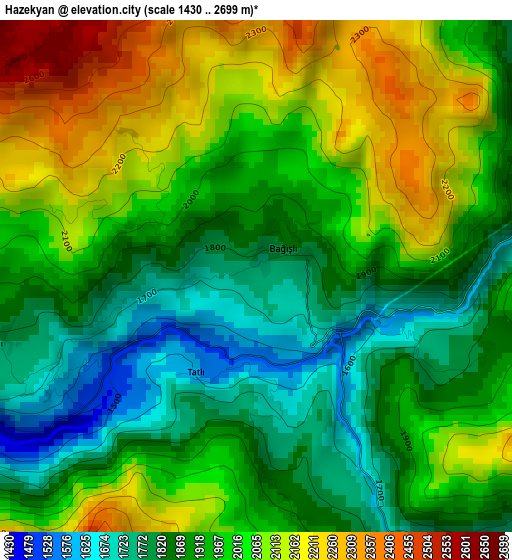 Hazekyan elevation map