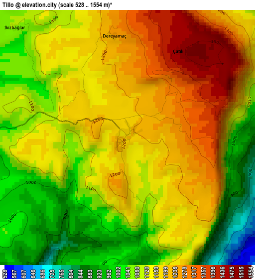 Tillo elevation map