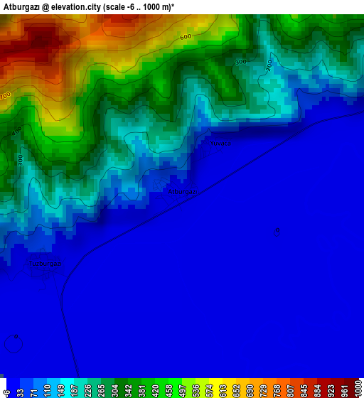 Atburgazı elevation map