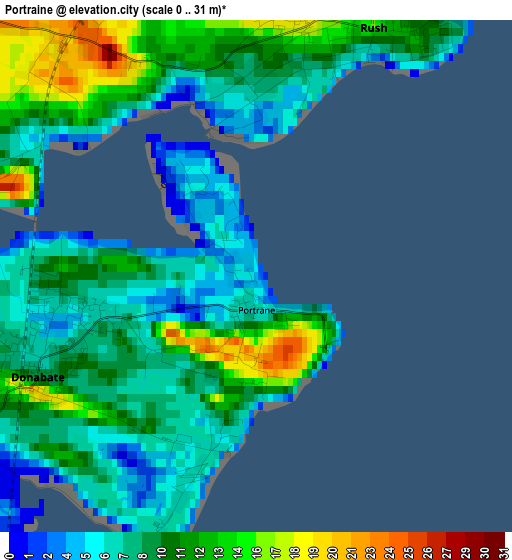 Portraine elevation map