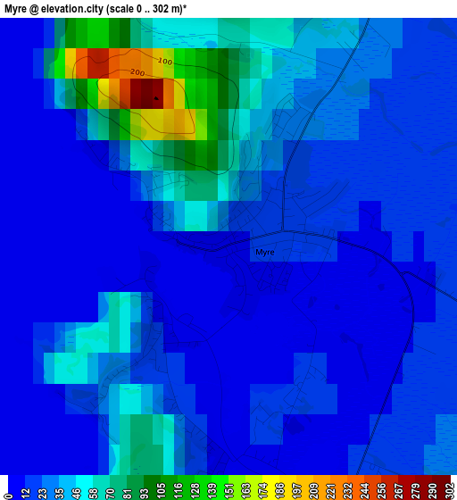 Myre elevation map