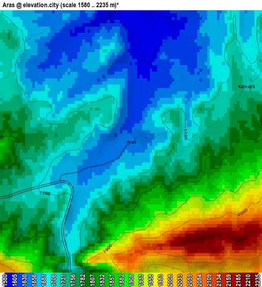 Aras elevation map