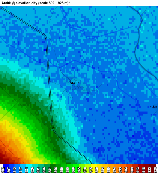 Aralık elevation map