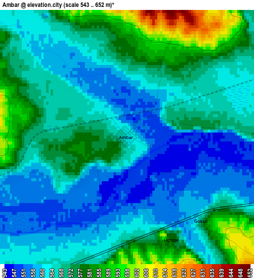 Ambar elevation map