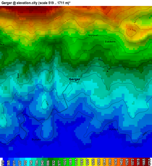 Gerger elevation map