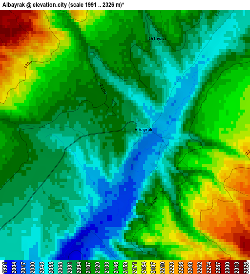 Albayrak elevation map