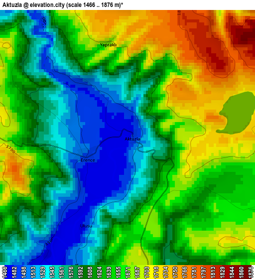 Aktuzla elevation map