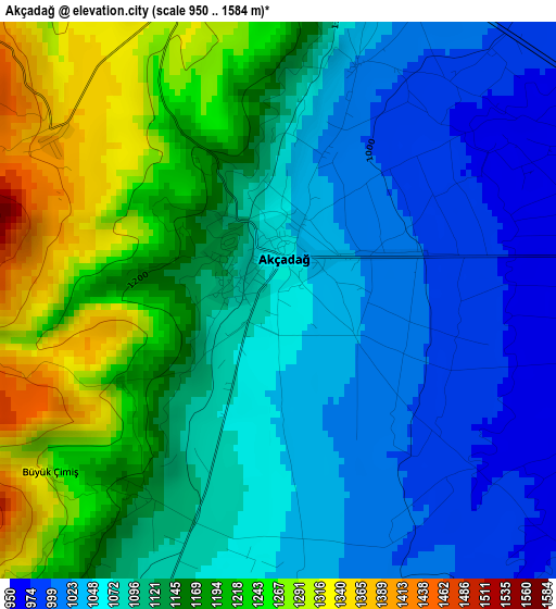 Akçadağ elevation map