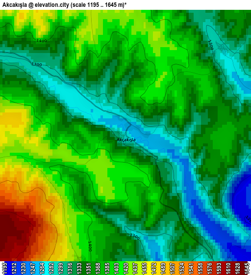 Akcakışla elevation map