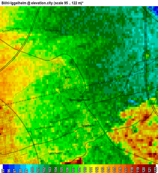 Böhl-Iggelheim elevation map