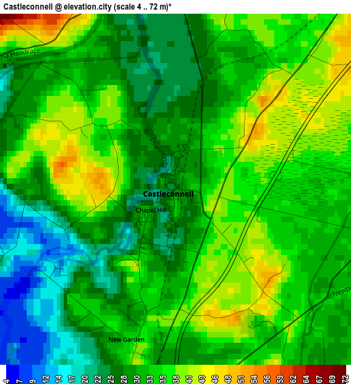 Castleconnell elevation map