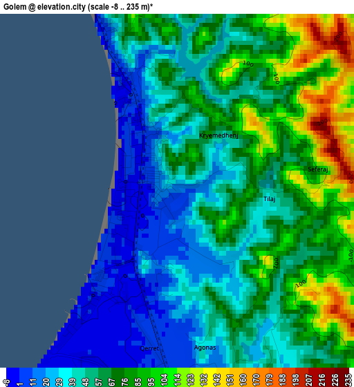 Golem elevation map