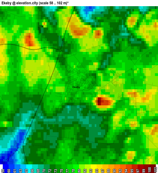 Ekeby elevation map