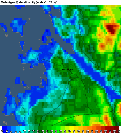Vedavågen elevation map