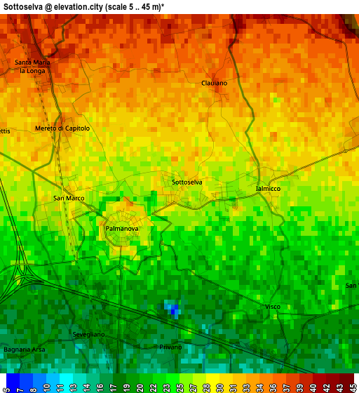 Sottoselva elevation map