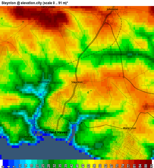 Steynton elevation map