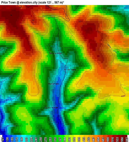 Price Town elevation map