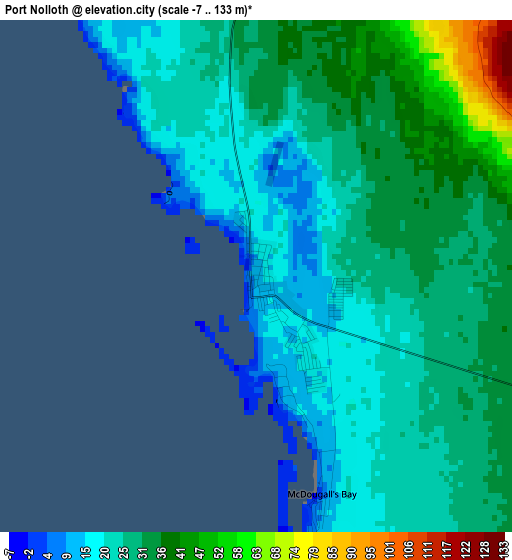 Port Nolloth elevation map