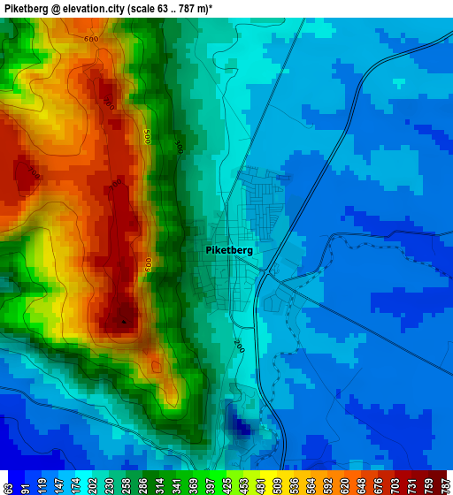 Piketberg elevation map