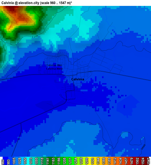 Calvinia elevation map