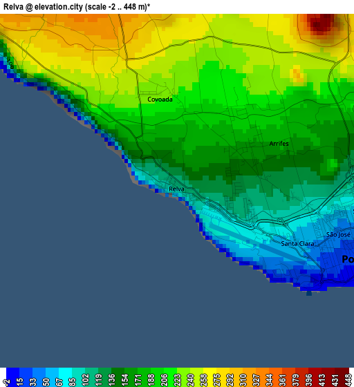Relva elevation map