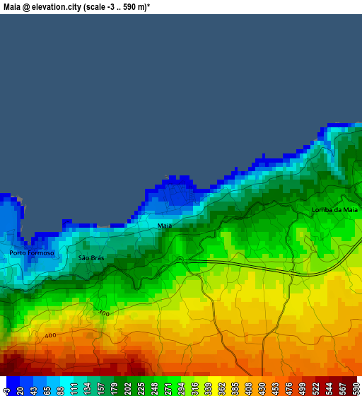 Maia elevation map