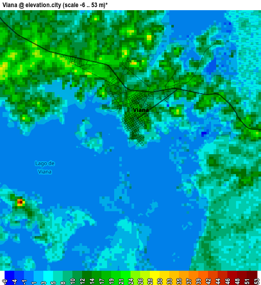 Viana elevation map