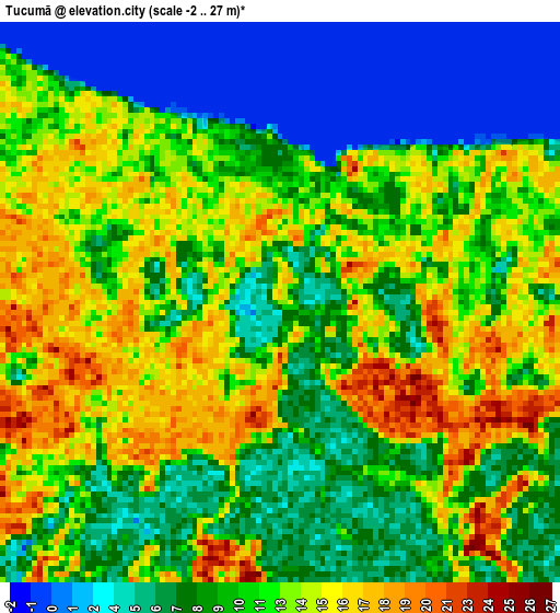 Tucumã elevation map