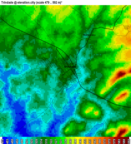 Trindade elevation map