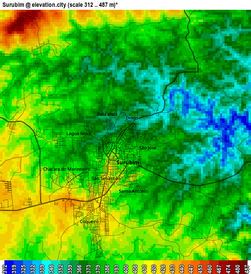 Surubim elevation map