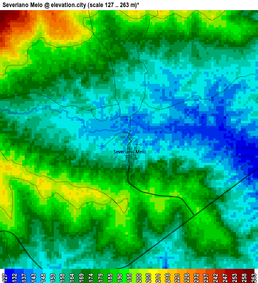 Severiano Melo elevation map