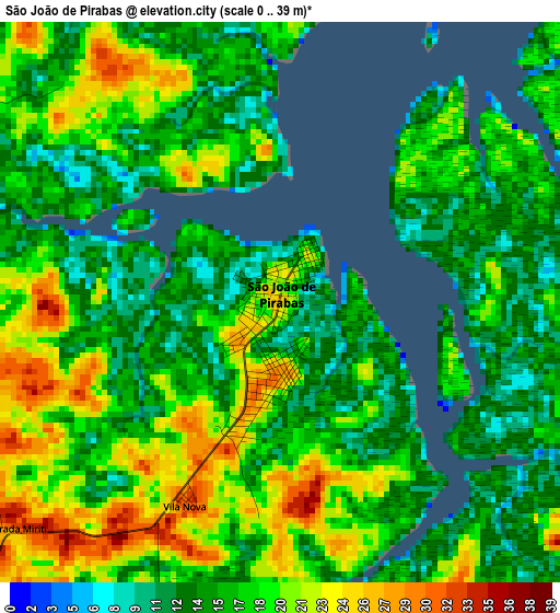 São João de Pirabas elevation map