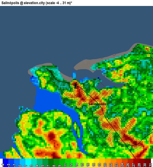 Salinópolis elevation map