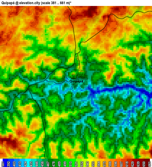 Quipapá elevation map