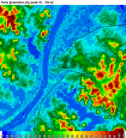 Porto elevation map