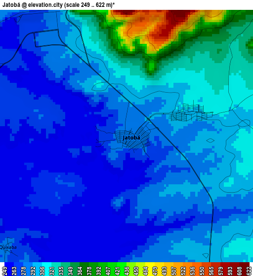 Jatobá elevation map