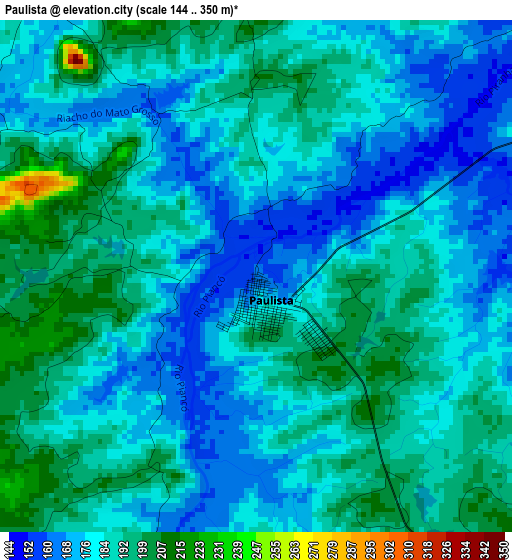 Paulista elevation map