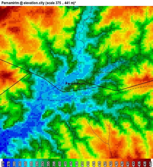 Parnamirim elevation map