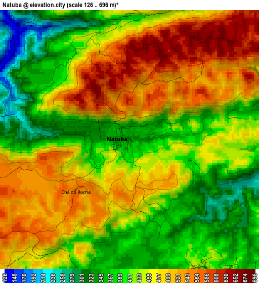 Natuba elevation map