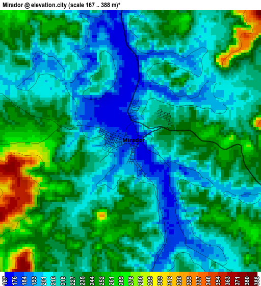 Mirador elevation map