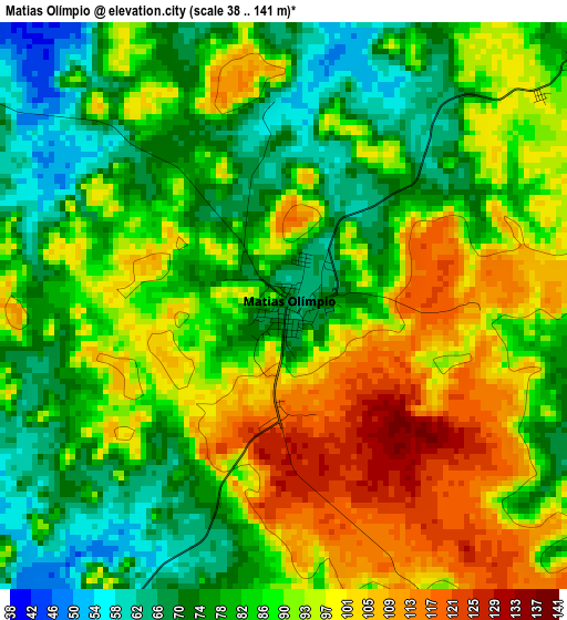Matias Olímpio elevation map